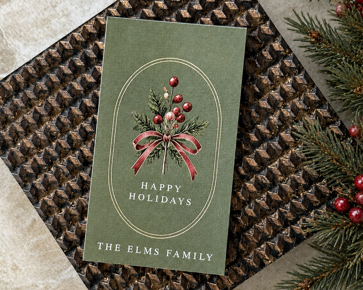 Olive Holiday Tag