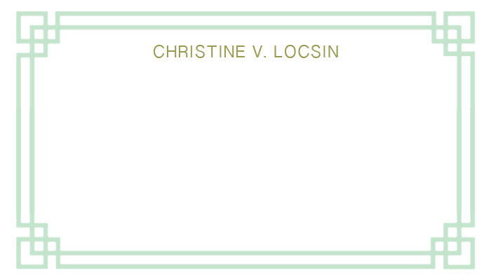 Classic Soft Teal Border Tag