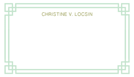 Classic Soft Teal Border Tag