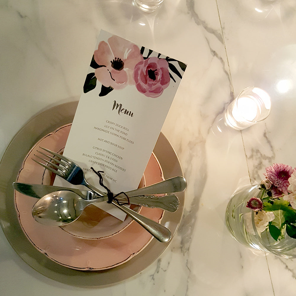 Custom Menu Cards