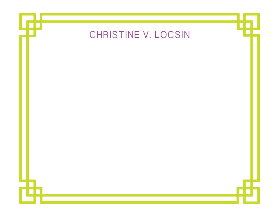 Classic Border Lime Green