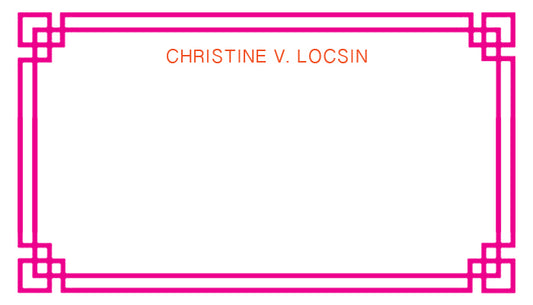 Classic Pink Border Tag