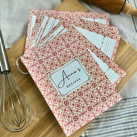 Recipe Cards Red Ceramic
