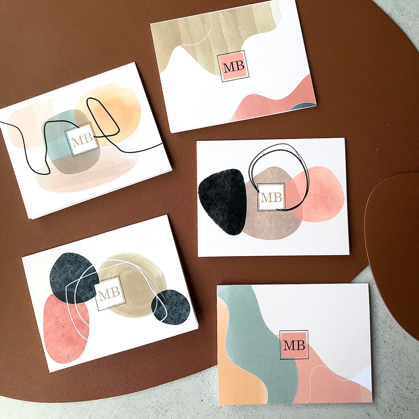Abstract Stationery Set