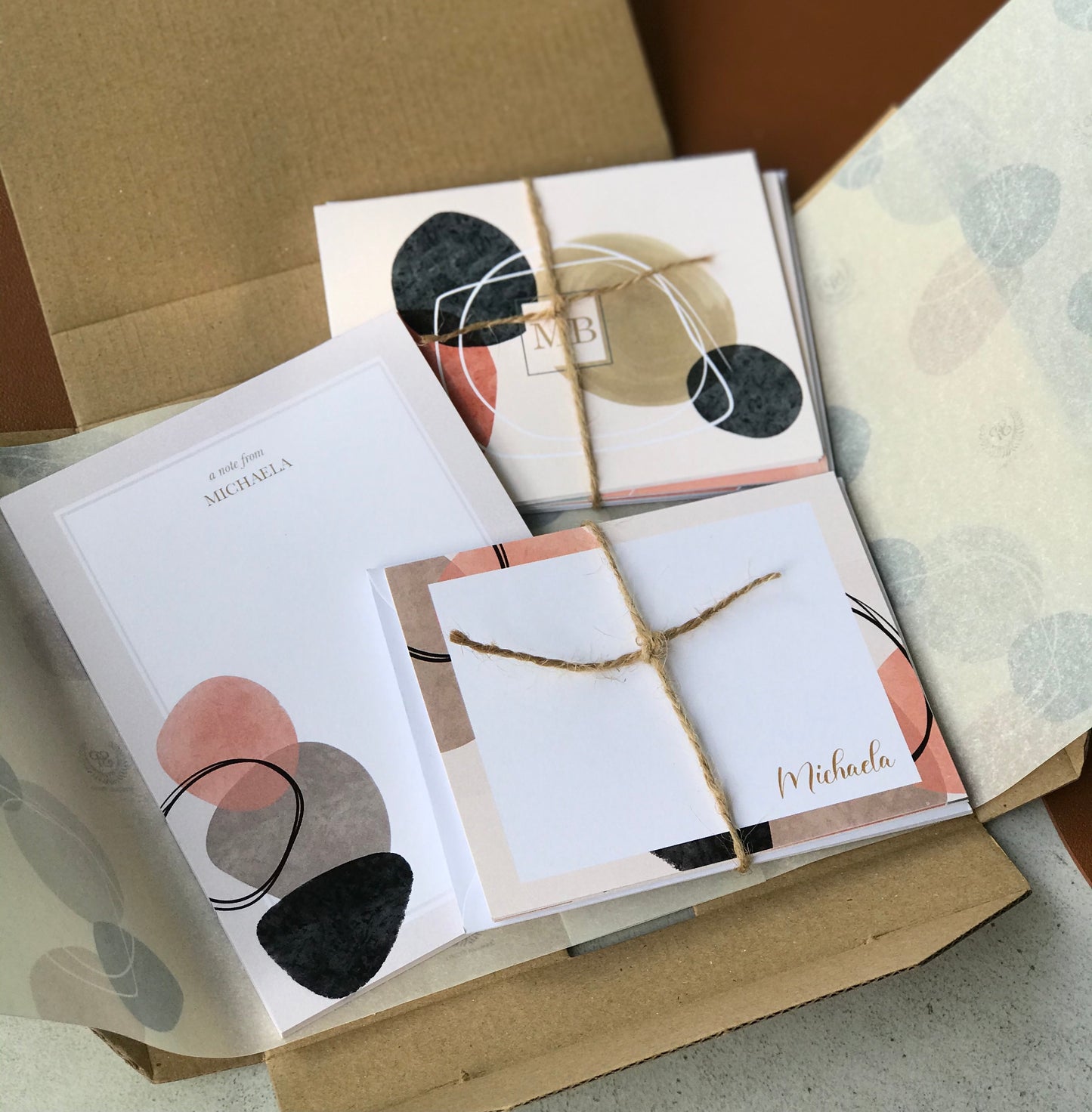 Abstract Stationery Set