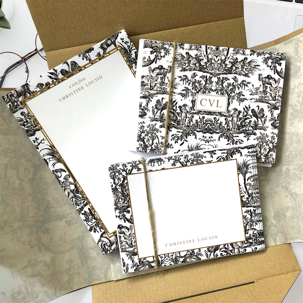 Toile Stationery Set