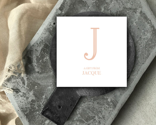 Rosey Monogram Tag