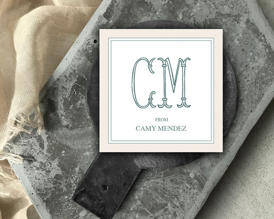 Foam Monogram Tag