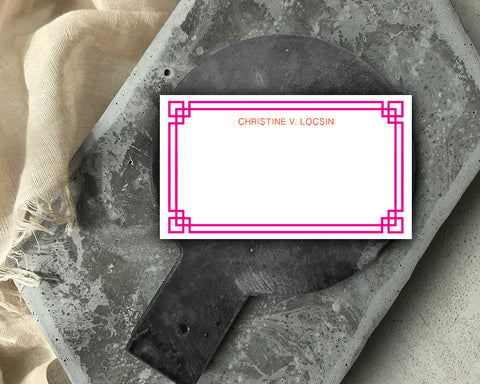 Classic Pink Border Tag