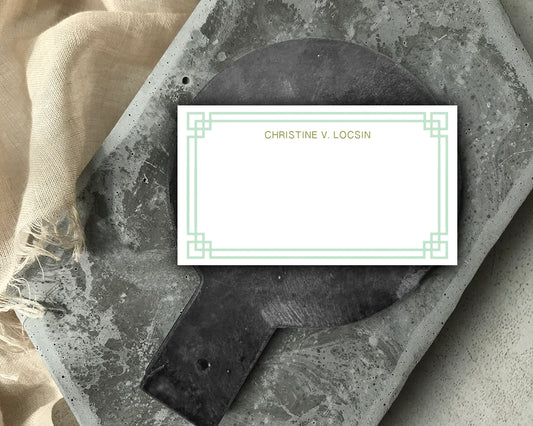 Classic Soft Teal Border Tag