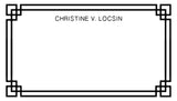 Classic Black Border Tag