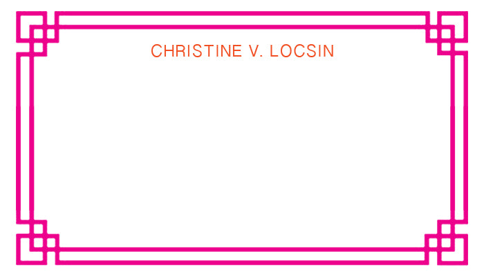 Classic Pink Border Tag