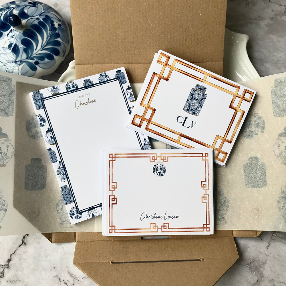 Ginger Jar Stationery Set