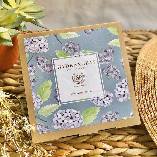 Hydrangeas Stationery Set